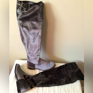 JustFab women’s grey over the knee boots. Size 8.5.
